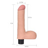 LoveToy Gode vibrant avec bourses Real Soft 14 x 4cm